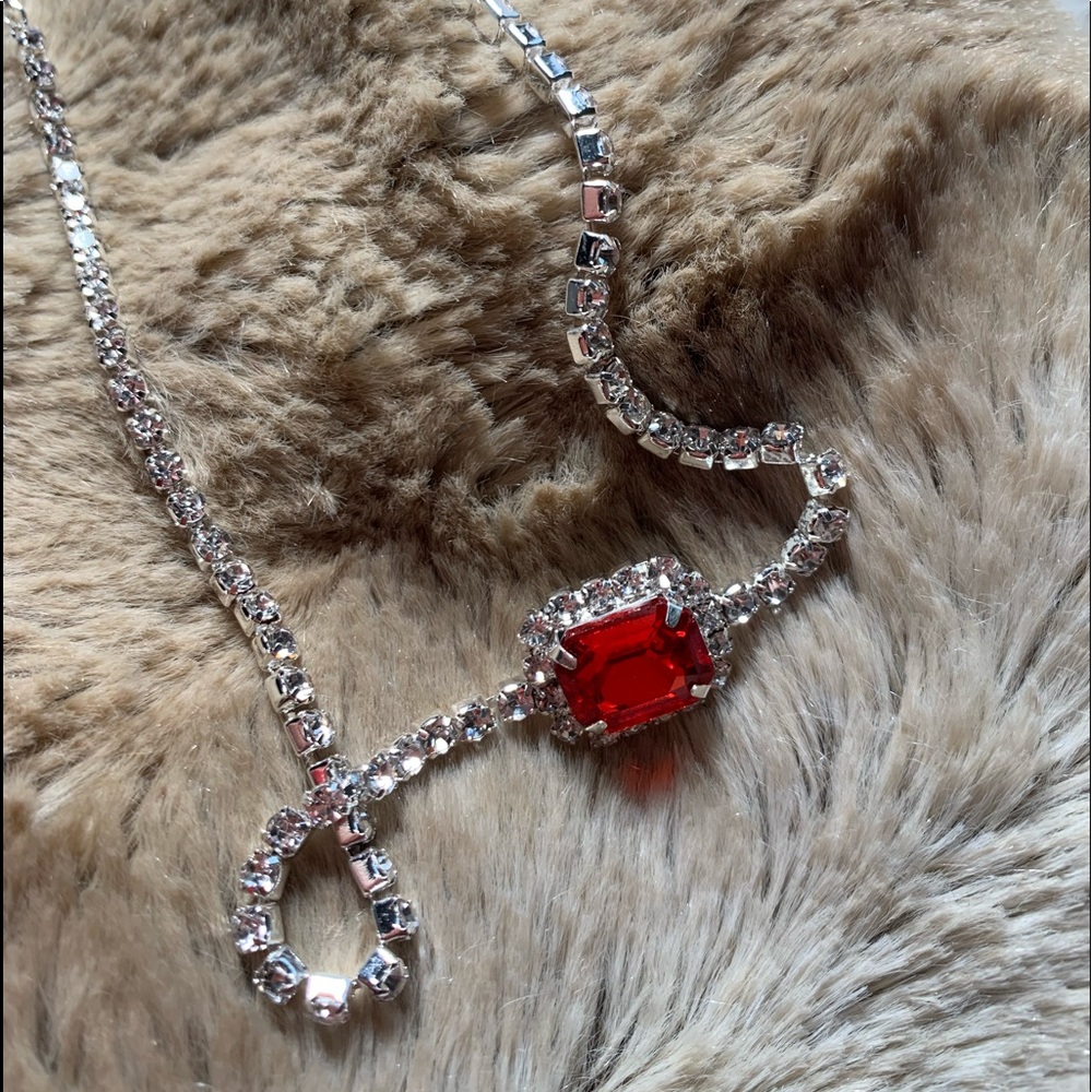 Red gem choker